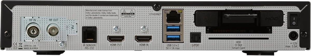 Digitale Ontvanger - Satellietontvanger UHD - Programma's Kijken - Plug & Play Tuner - 4K Resolutie - Zwart