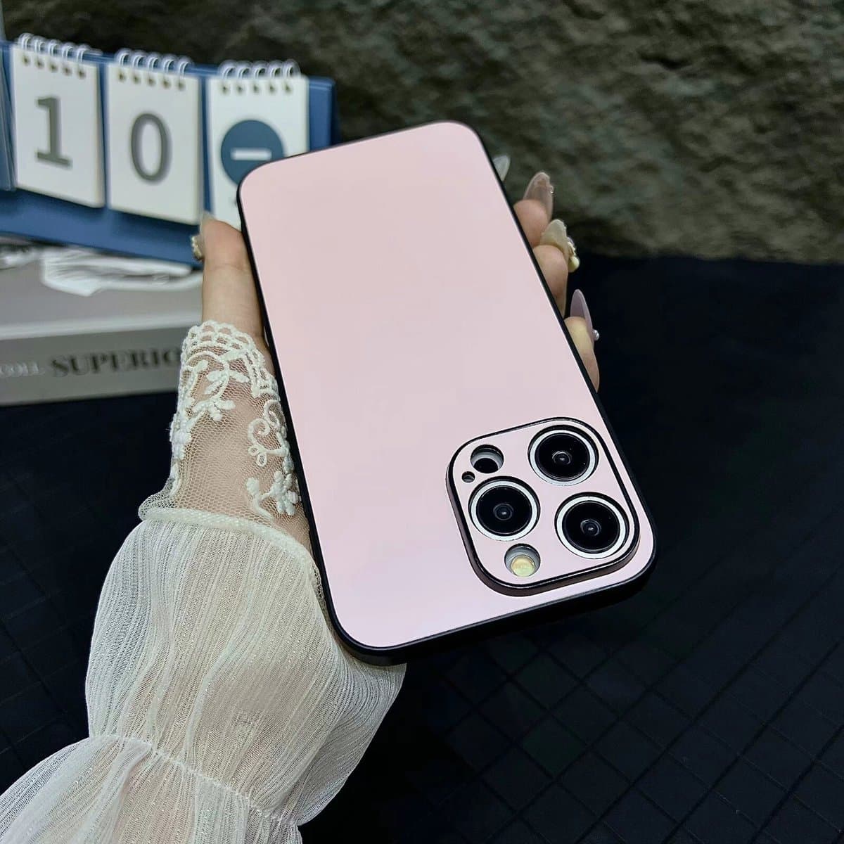 Hoesje voor iPhone 13 Pro, Siliconen Case, PC Anti-Vingerafdruk Hoes, Ultradun Lichtgewicht Schokbestendige Hoesje voor smartphone, Roze