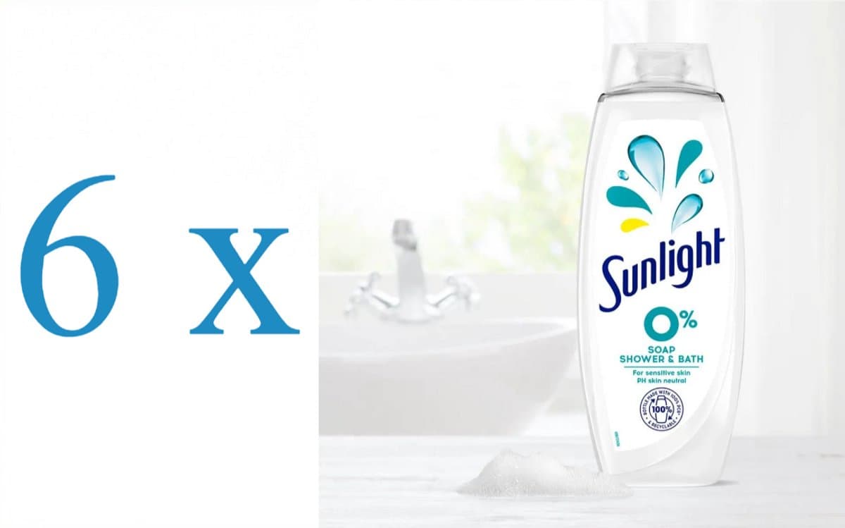 Sunlight 0% Soap Douchegel - 6 x 450 ml