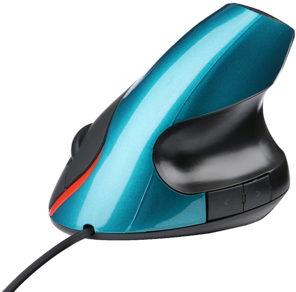 Optische verticale muis, ergonomische bedrade digitale muis, verstelbare kantelhoek, USB-bedrade kantoormuis, Geschikt voor laptops/desktops/pc's/Macbooks - Blauw