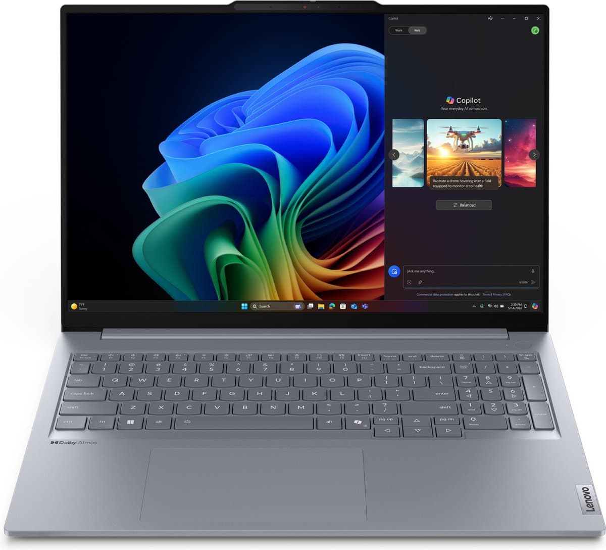 Lenovo ThinkBook 16 G7 QOY - Zakelijke Laptop - 16 inch - Snapdragon X Plus - 32GB/1TB - Copilot+