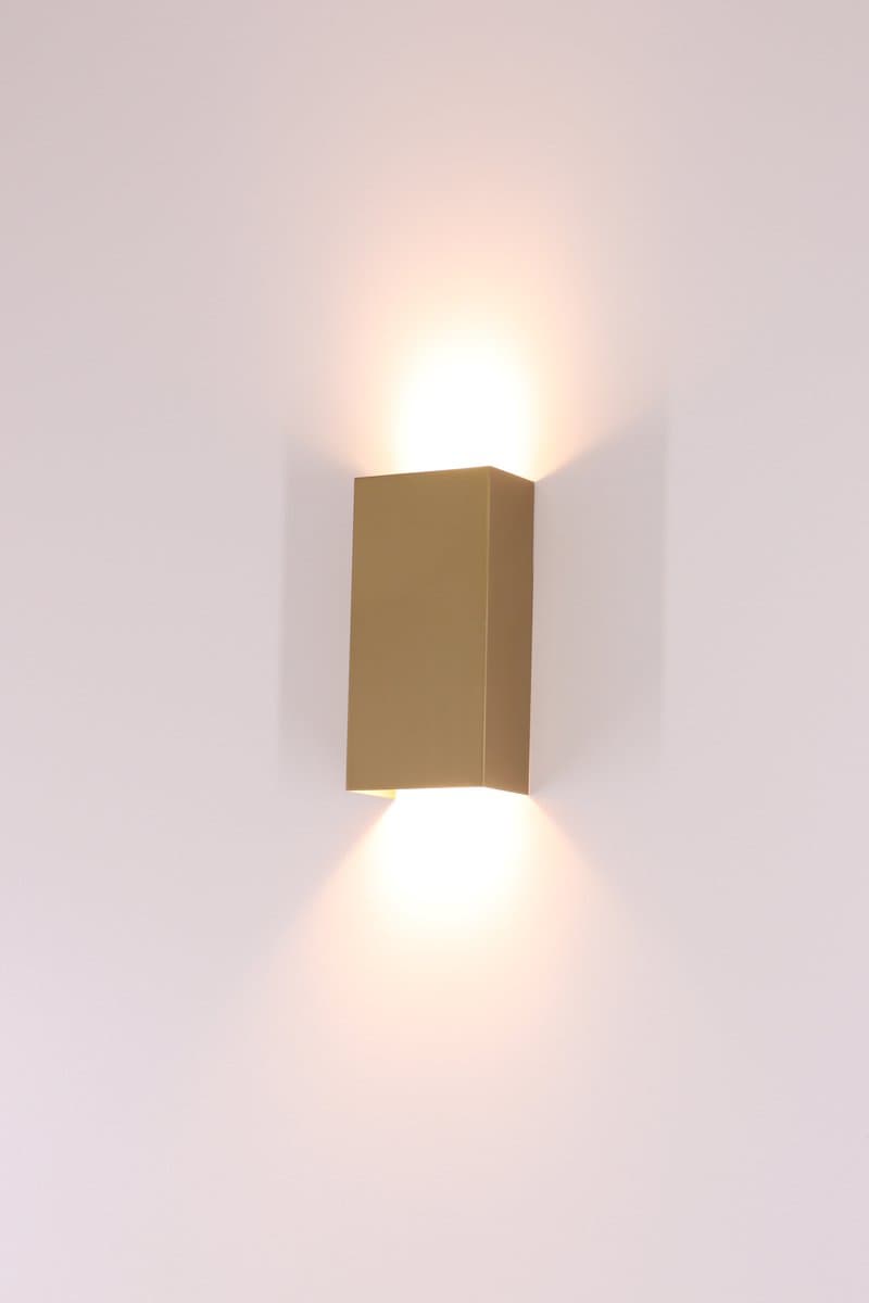 Wandlamp bronskleurig metaal – up down – 2 x GU10 – 20 cm