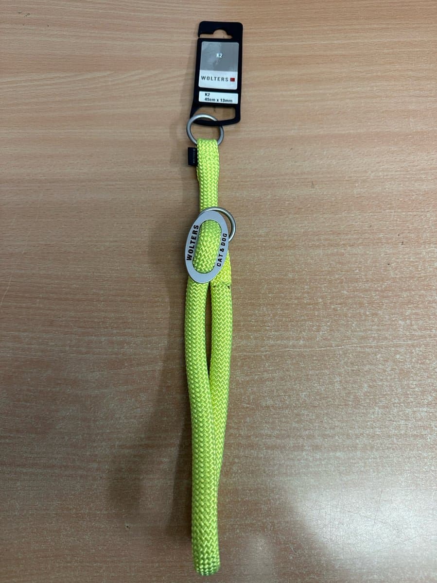 Wolters K2 Slip Halsband Nylon 45cm x 13mm Neon Geel