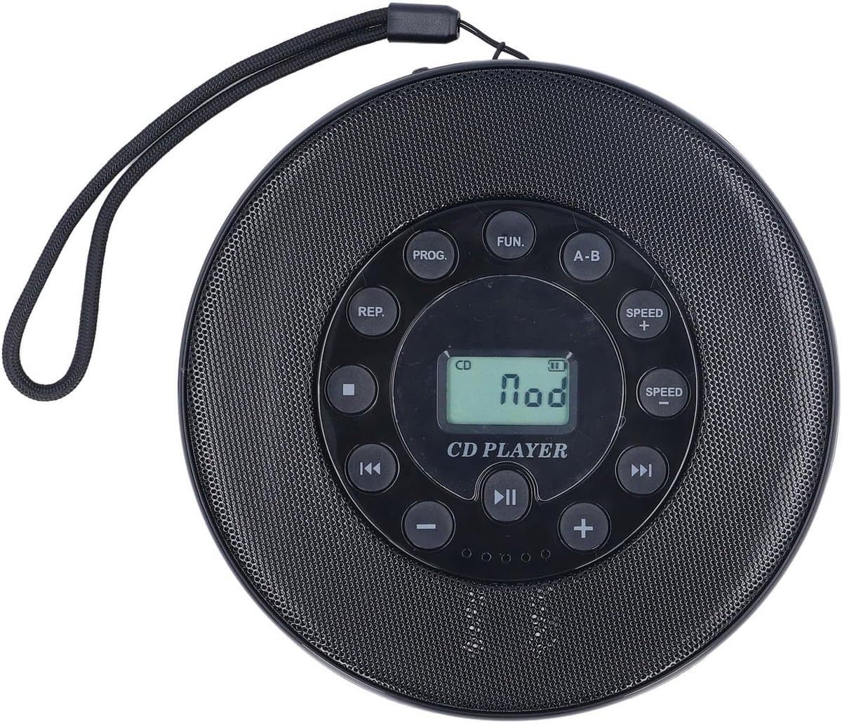 Draagbare CD Speler met Bluetooth, Ingebouwde Speaker en Oplaadbare Batterij