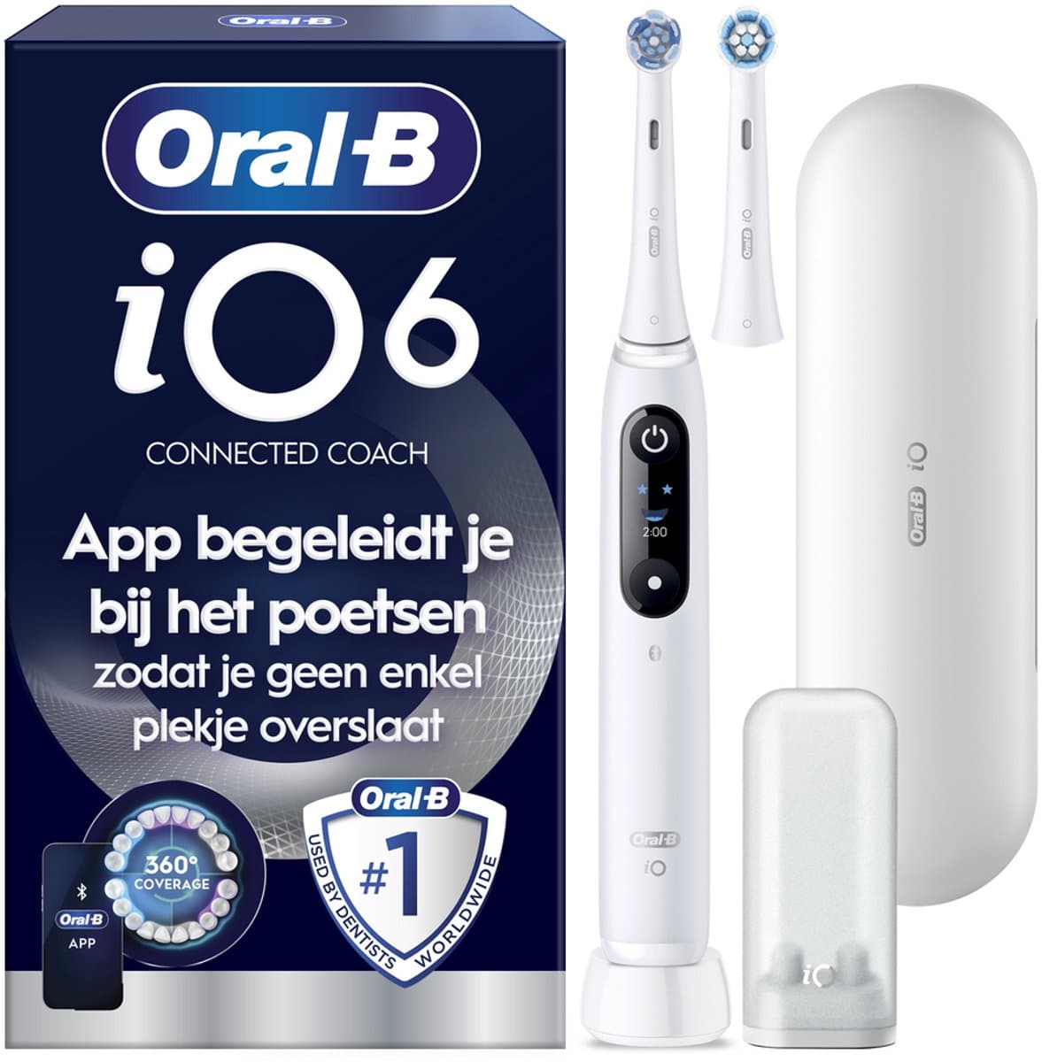 Oral-B iO Series 6N Wit + extra iO Gentle Care opzetborstel