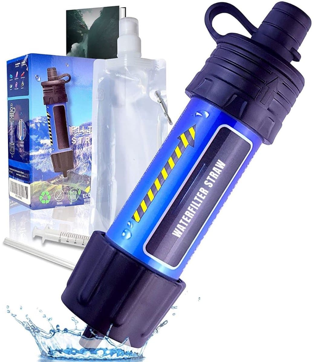 Nexvo® Waterfilter noodpakket - Waterfilter - Blauw - 3cm x 3cm x 14cm