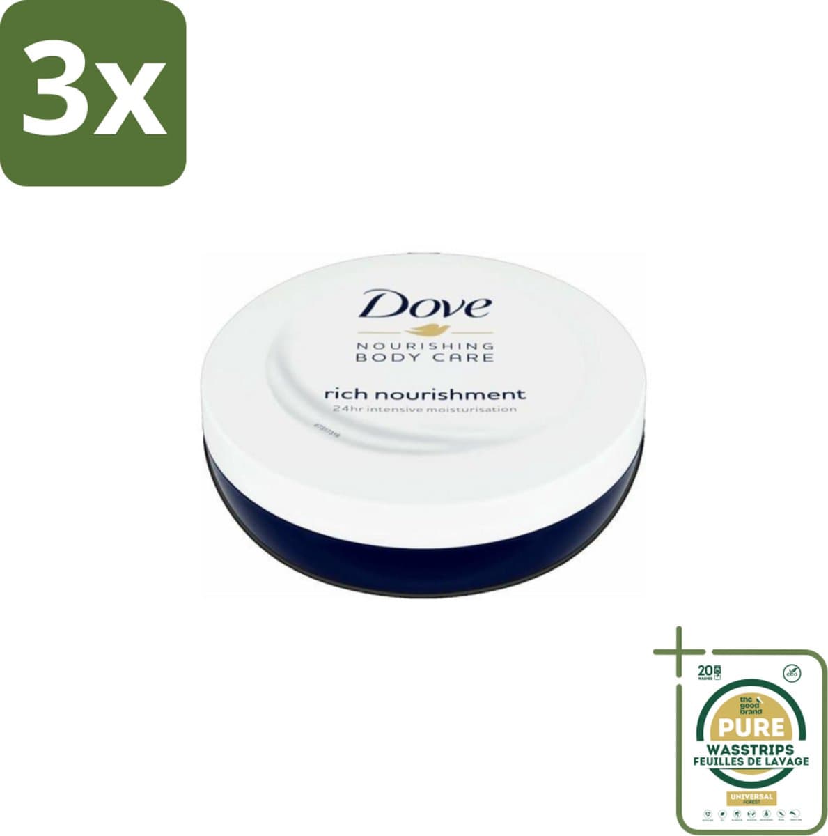 3 x Dove – Bodycrème – Voedende Crème – 150 ml - Grootverpakking - Voedende Crème - Hydraterende Crème - Huid Verzorging - Huidbescherming - Huidbarrière