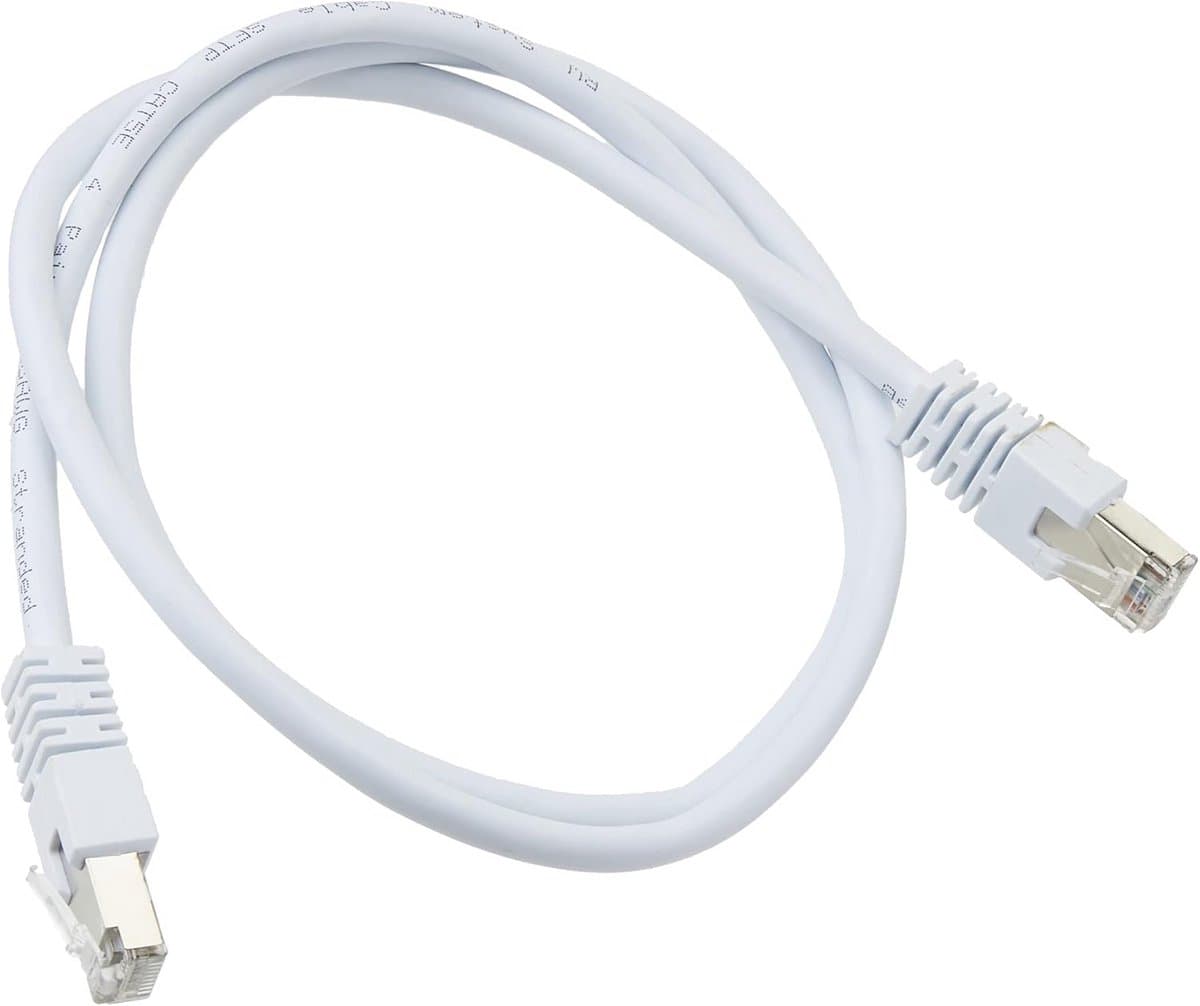 Ethernet Patchkabel Cat5e S/FTP RJ45 naar RJ45 1 Meter Wit