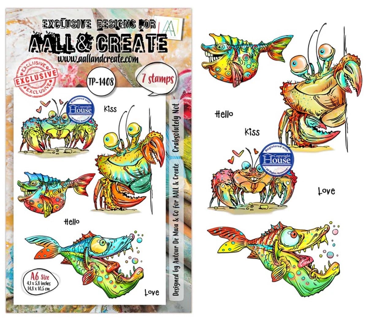 Aall & Create clearstamp A6 - Crabsolutely not