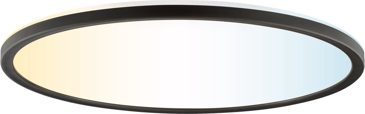 Brilliant Avola - Plafondlamp - Ø 42 cm - LED 22W - 3000lm - 2700K-6500K - CCT - Timer - Nachtlicht - Dimbaar - Afstandsbediening - IP20 - Zwart