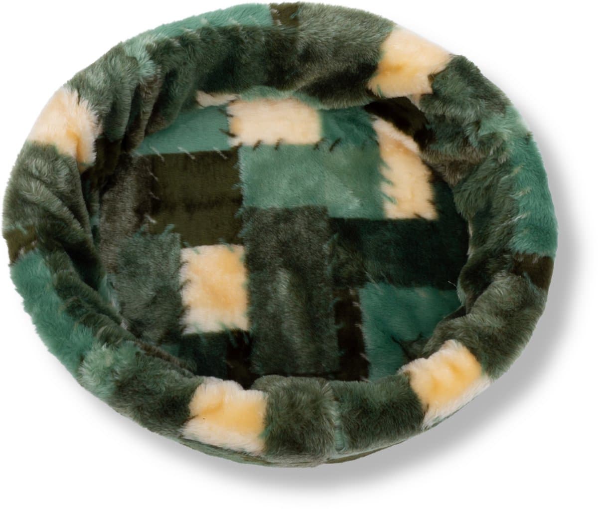 NapZZZ Hondenmand - Mix Blok Groen - 74 x 65 x 20 cm