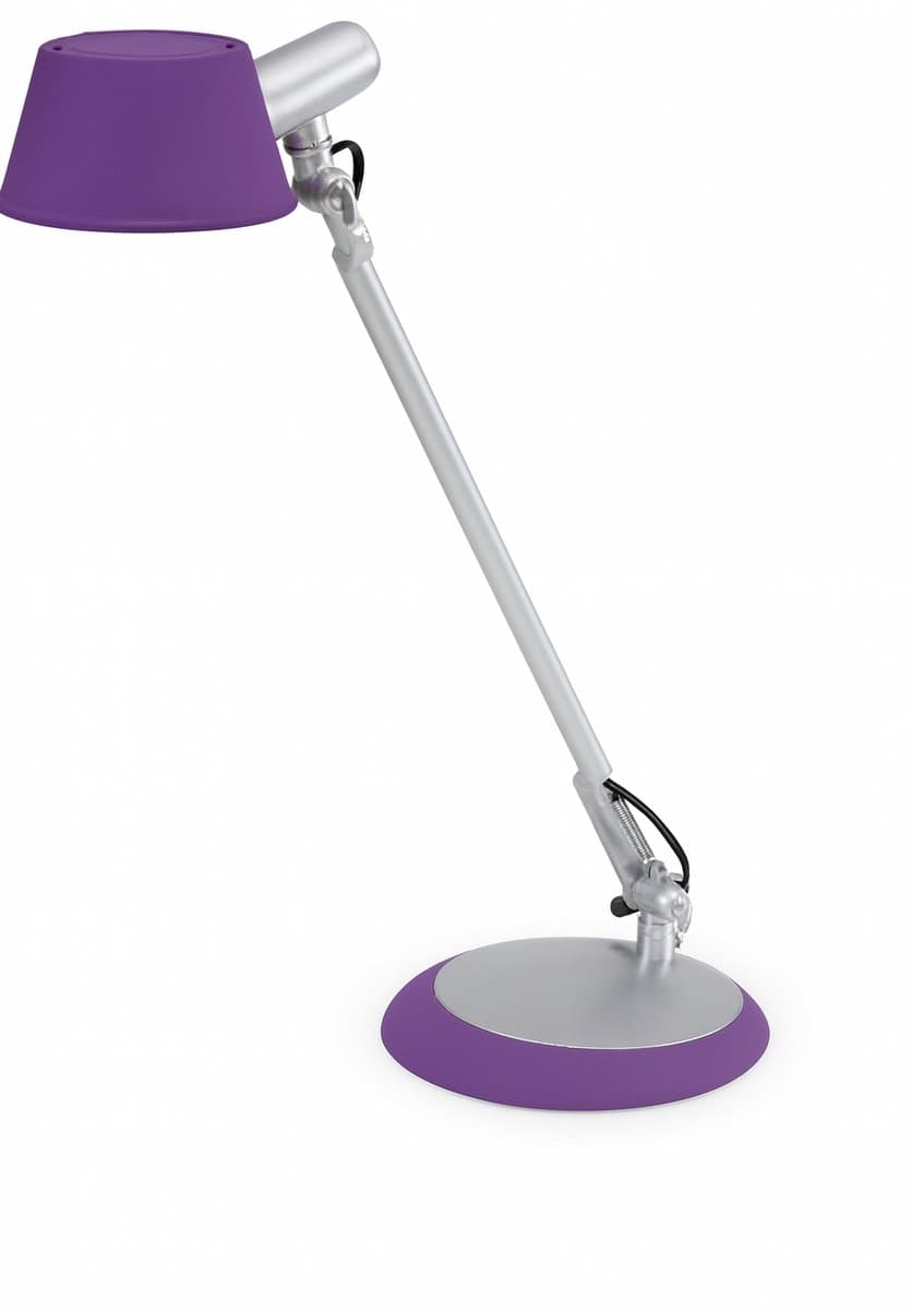 Alba - LedLuce Bureaulamp - Verstelbare Arm - Paars