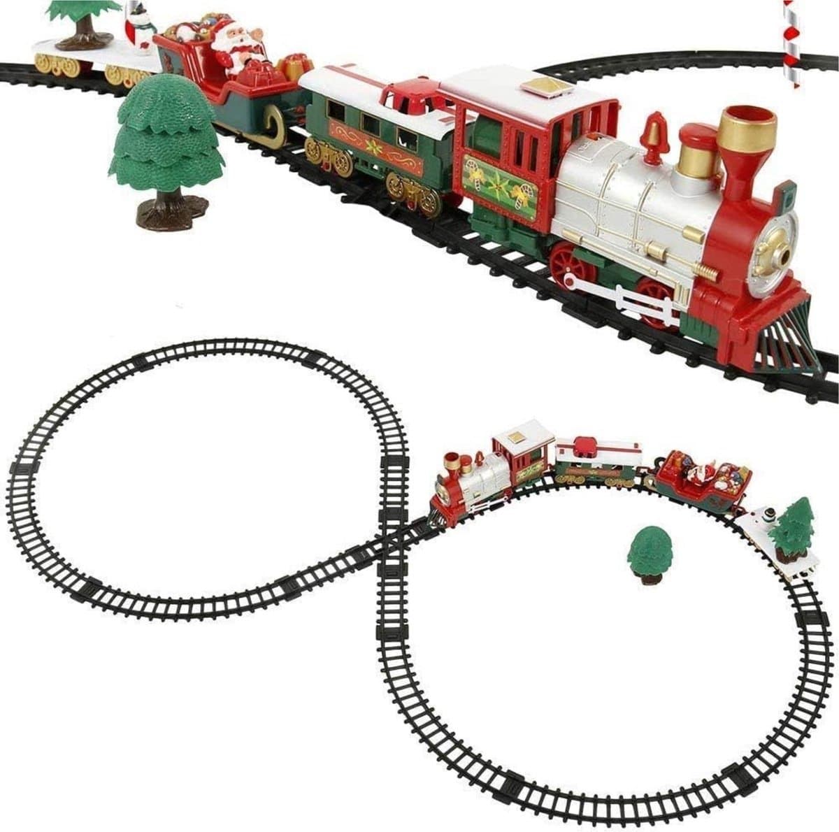 Jojoy - Kersttrein met Licht en Geluid - Kerst Decoratie - Kerstversiering - Kerstdorp - TRAINMAS