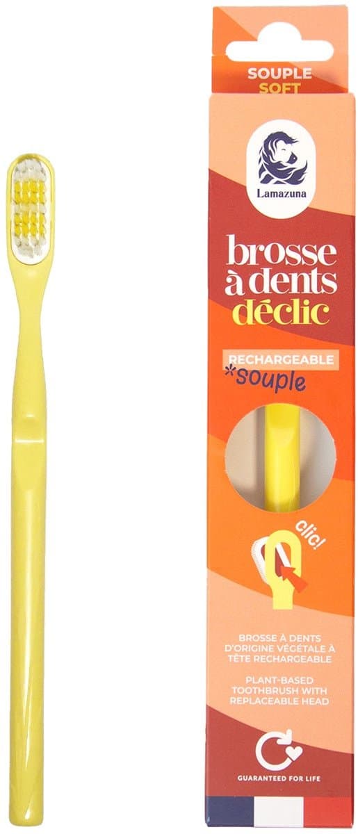 Lamazuna Toothbrush soft mimosa yellow 1 Stuks