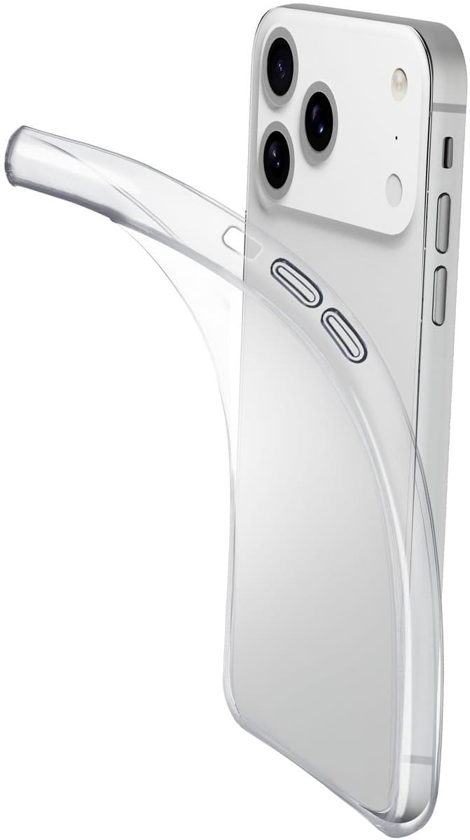 Cellularline Fine Hoesje - Geschikt voor iPhone 17 Pro - Ultradun & Transparant - Transparant