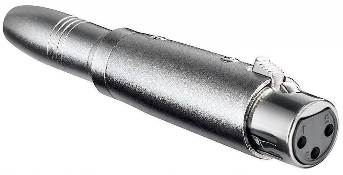 XLR (v) - 6,35mm Jack stereo (v) adapter