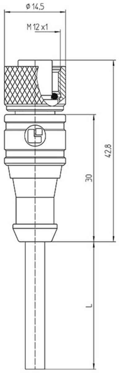 Lutronic 1066 Sensor/actuator connector, geassembleerd M12 Aantal polen (sensoren): 4 Koppeling, recht 5.00 m 1 stuk(s)