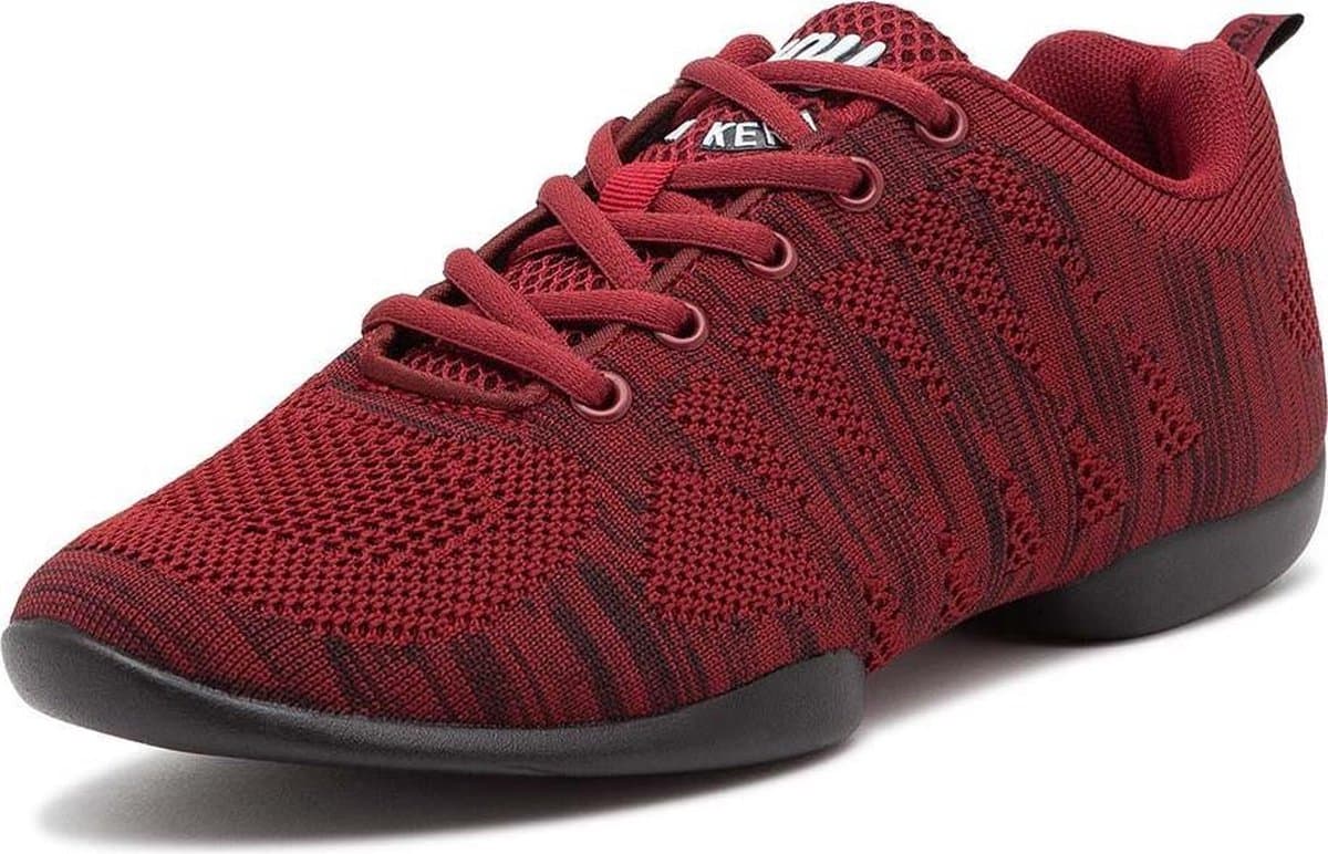 Rode Danssneakers Laag Anna Kern Suny 4035-bold - Heren Sport Sneakers - Salsa, Balfolk, Stijldansen - Maat 40,5