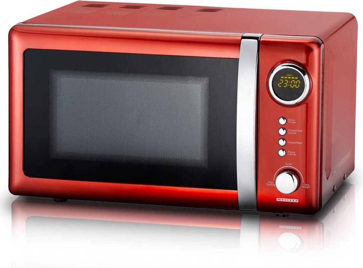 Melissa Vrijstaande Solo-Magnetron - 20 liter - 700W - Retro - 16330109 - Rood