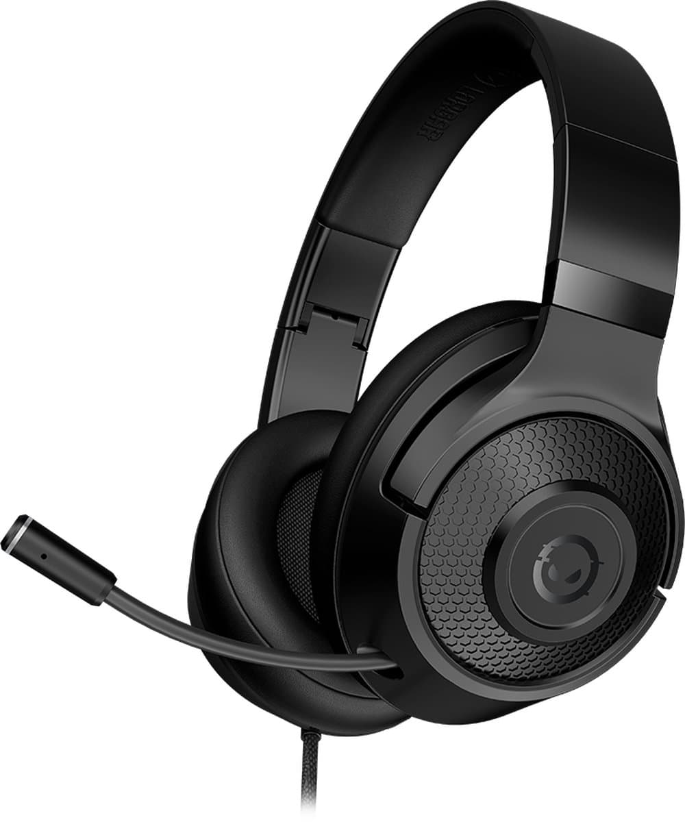 Lorgar Noah 101 Gaming Headset voor PS5, PC, MAC, IOS en meer - Intrekbare microfoon - PU Leer - Stereo - 2m - Zwart