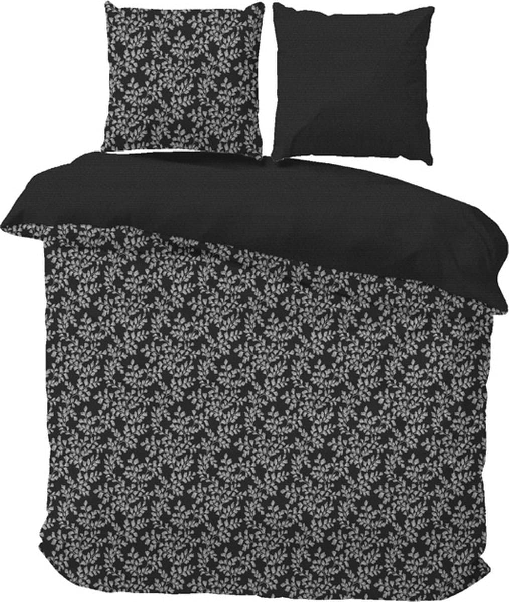 iSleep Dekbedovertrek Morris - Litsjumeaux XL - 260x200/220 cm - Zwart