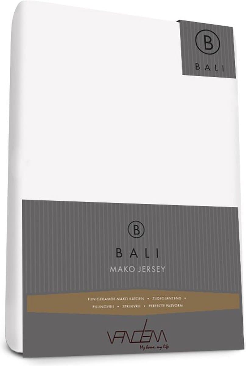 Bali - Van Dem - Mako Jersey - Topper Hoeslaken - 200 x 220 cm - wit