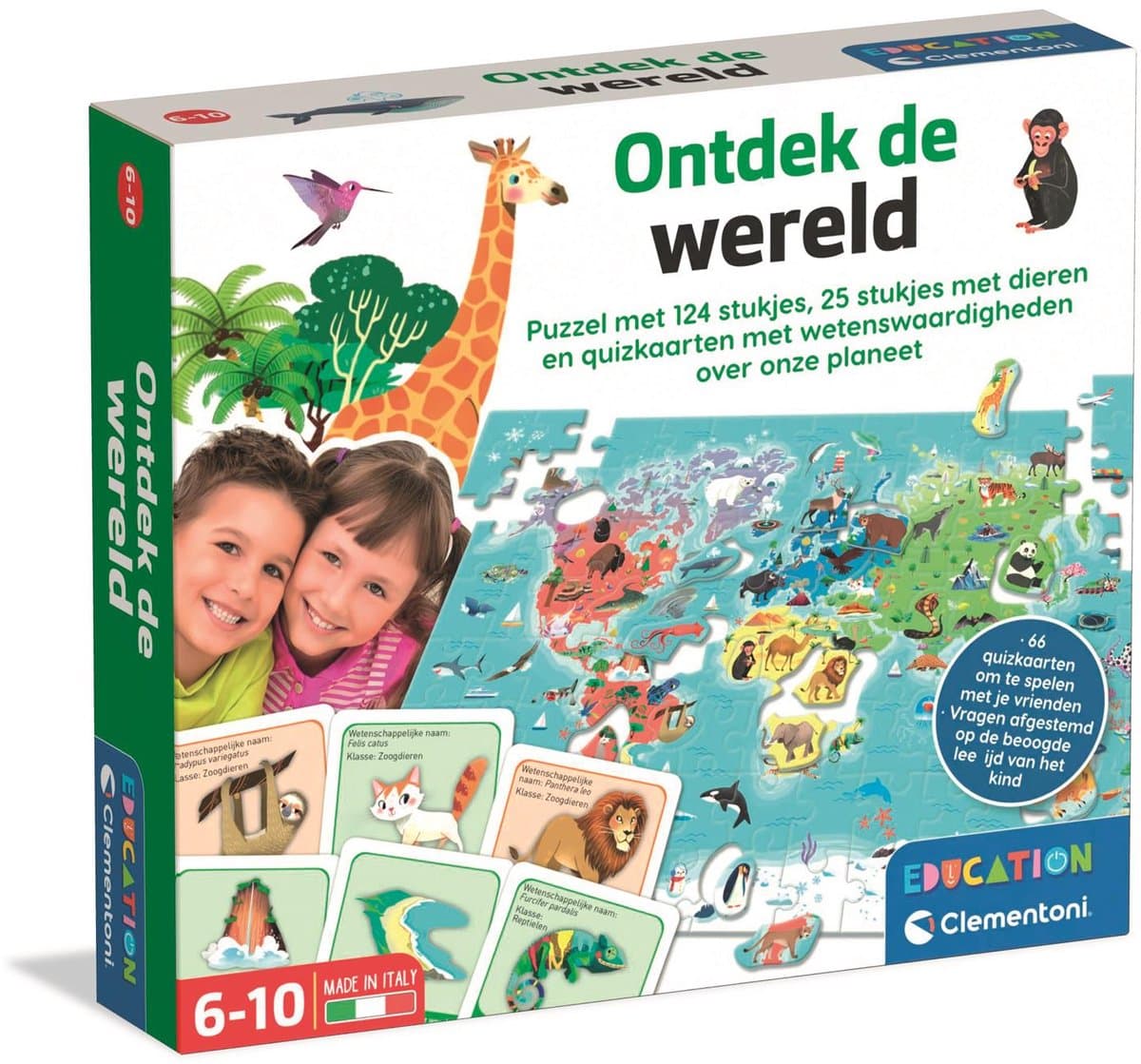Clementoni wereld van dieren puzzelspel - Meerkleurig, 370 cm
