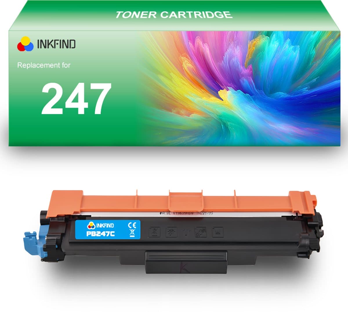 INKFIND TN247 Cyaan tonercartridge compatibel met Brother TN247 TN-247 Cyaan toner cartridge - 1-pack Cyaan
