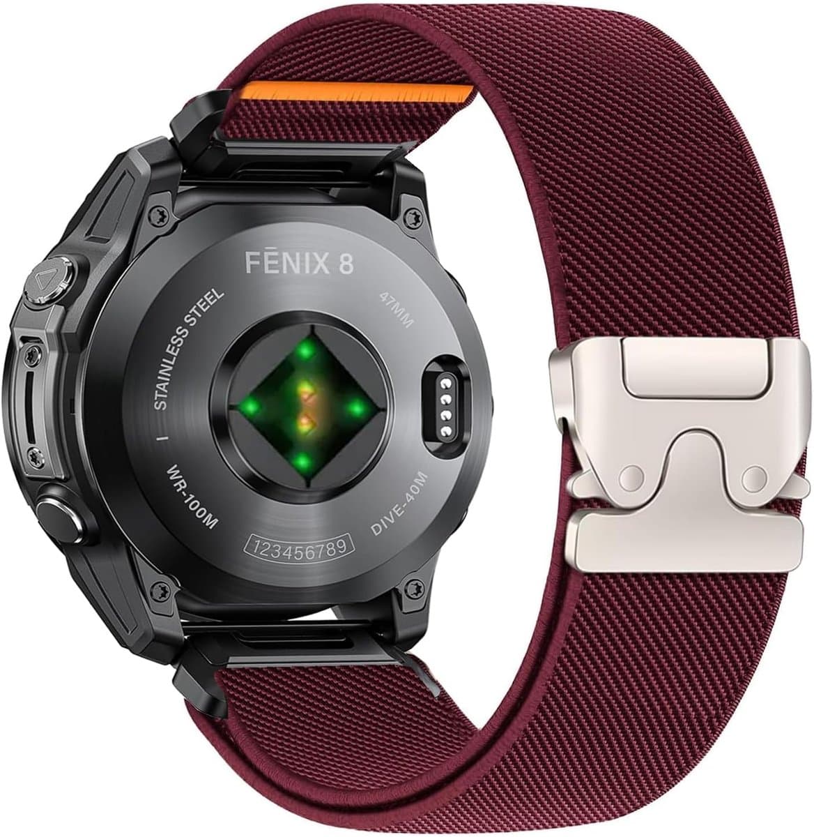 22 mm Quickfit elastische band voor Garmin Fenix 8 Pro/8/E/7 Pro/7 47mm, nylon sportband voor Fenix 6/6 Pro/5/5 - ShopVlot