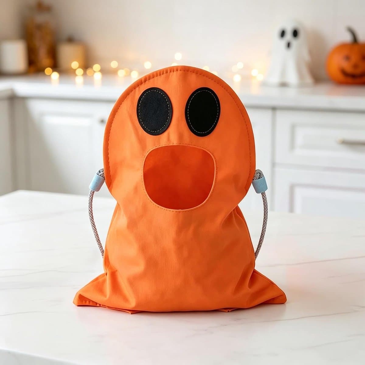 Snoeptas - Halloween Trick-or-Treat Tote Bag met Spookpatroon - Herbruikbare Snoepzak en Hangdecoratie - 1 Stuk