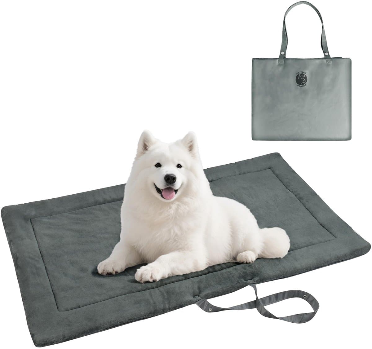 Dailygoods- Hondendeken Waterdicht - Opvouwbaar Hondenbed - Outdoor Hondenmat - Wasbaar Hondenkussen - 127 x 70 cm - Comfortabel Fleece