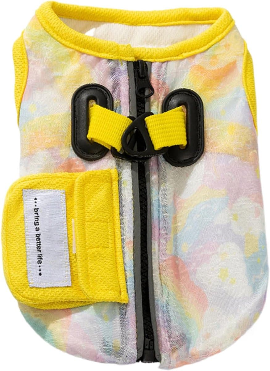 Honden Koeljas - Huisdier Kleding - Warm Weer - Geïntegreerd Harnas - XS - Blauw