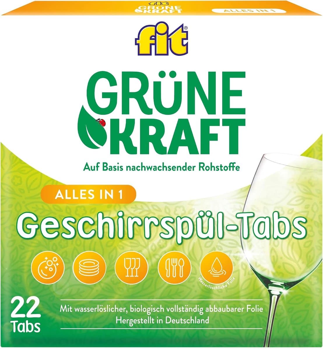 FIT_Grune Kraft Alles in 1 tabletki do zmywarki 22 szt - ShopVlot