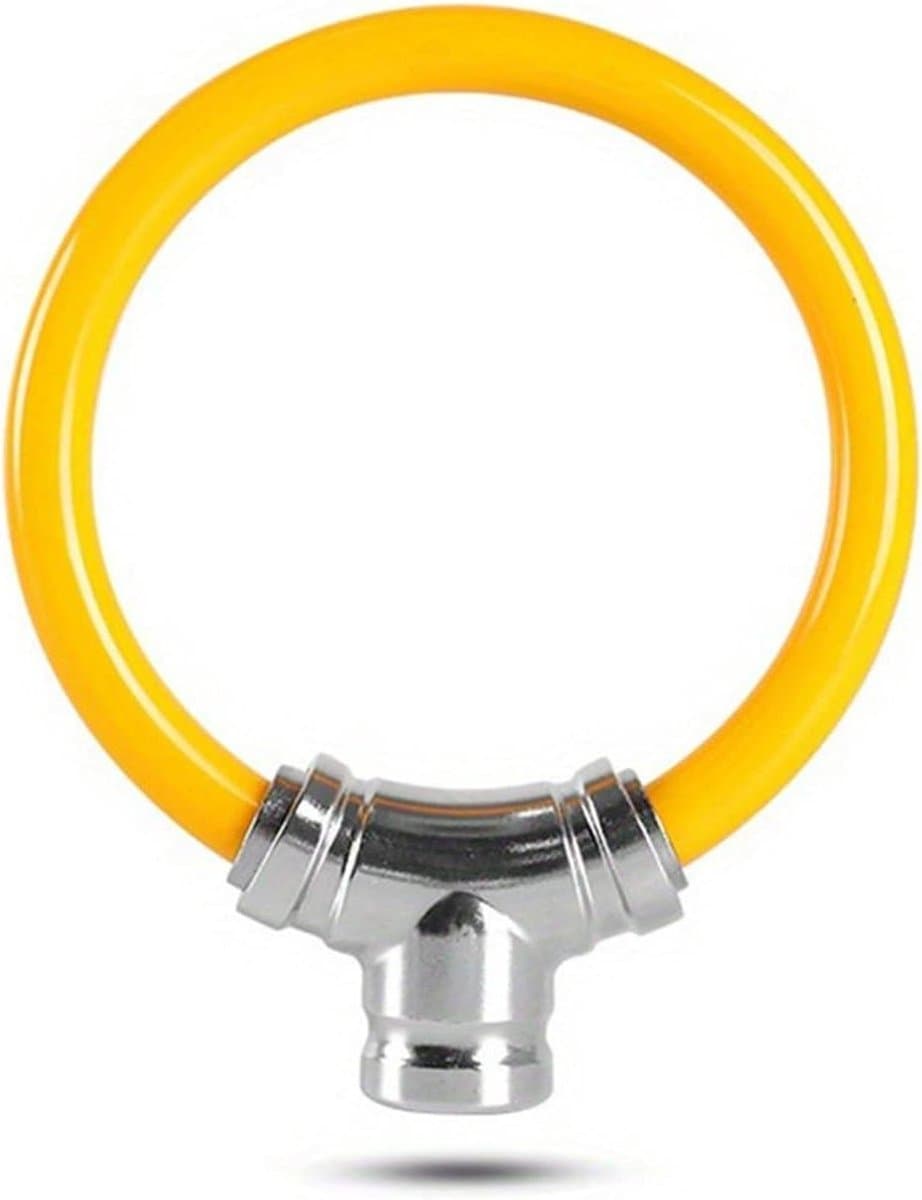 Fiets ringslot - Frame beveiliging - Snelle fietsstop - Compacte montage - 9 cm binnendiameter - Geel