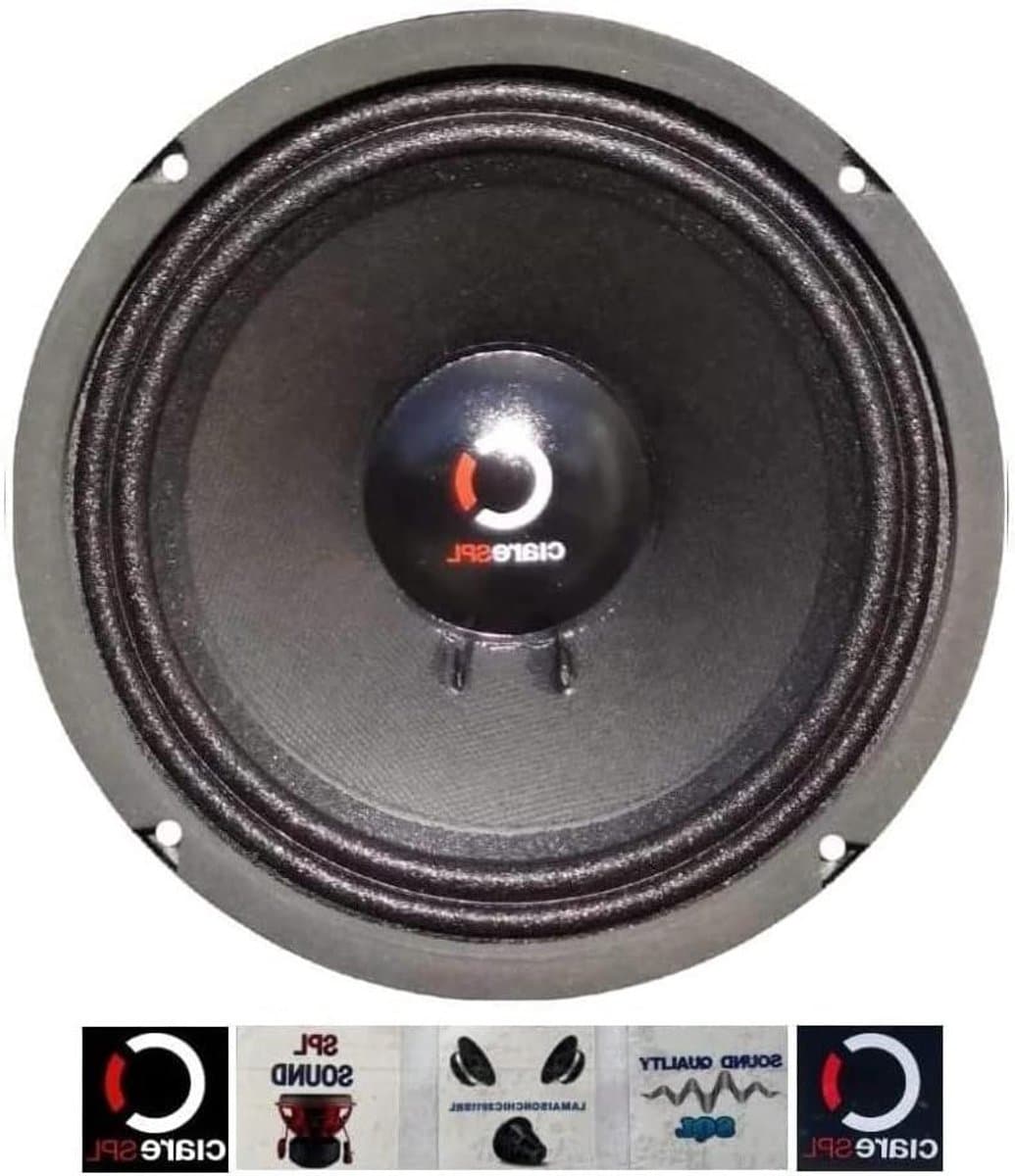 Auto Luidspreker - Midden-laag luidspreker Woofer - Krachtige Bas Weergave - Gegoten Aluminium Frame - 165 cm - Zwart