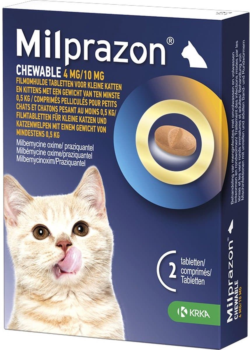 Krka Milprazon Kauwtabletten Ontwormingstabletten Kat