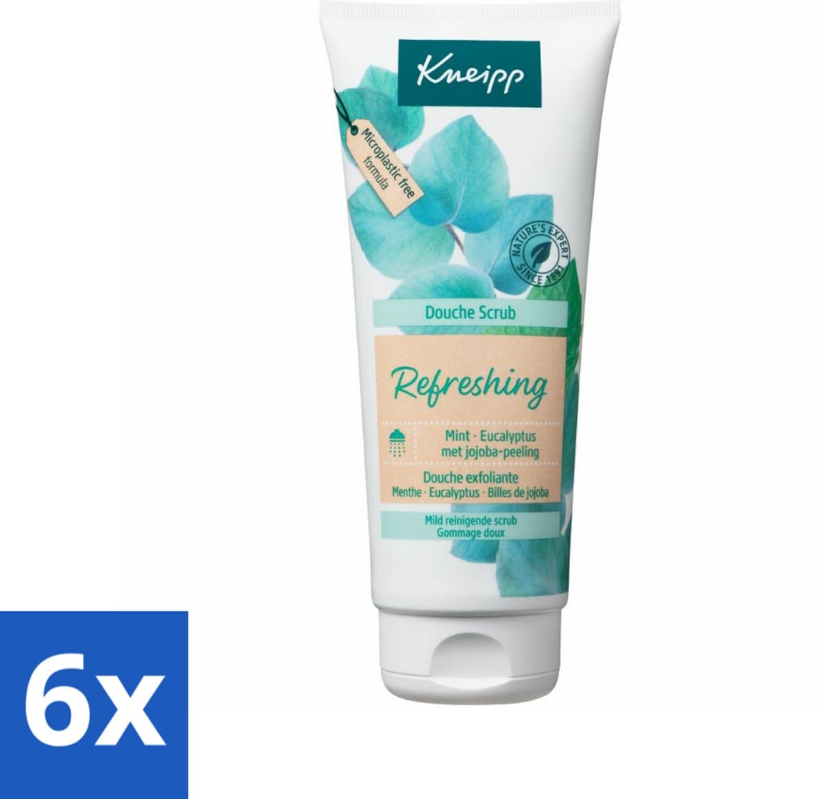 Kneipp - Douche scrub - Refreshing - Mint & Eucalyptus - 200 ml - Voordeelverpakking - 6 stuks