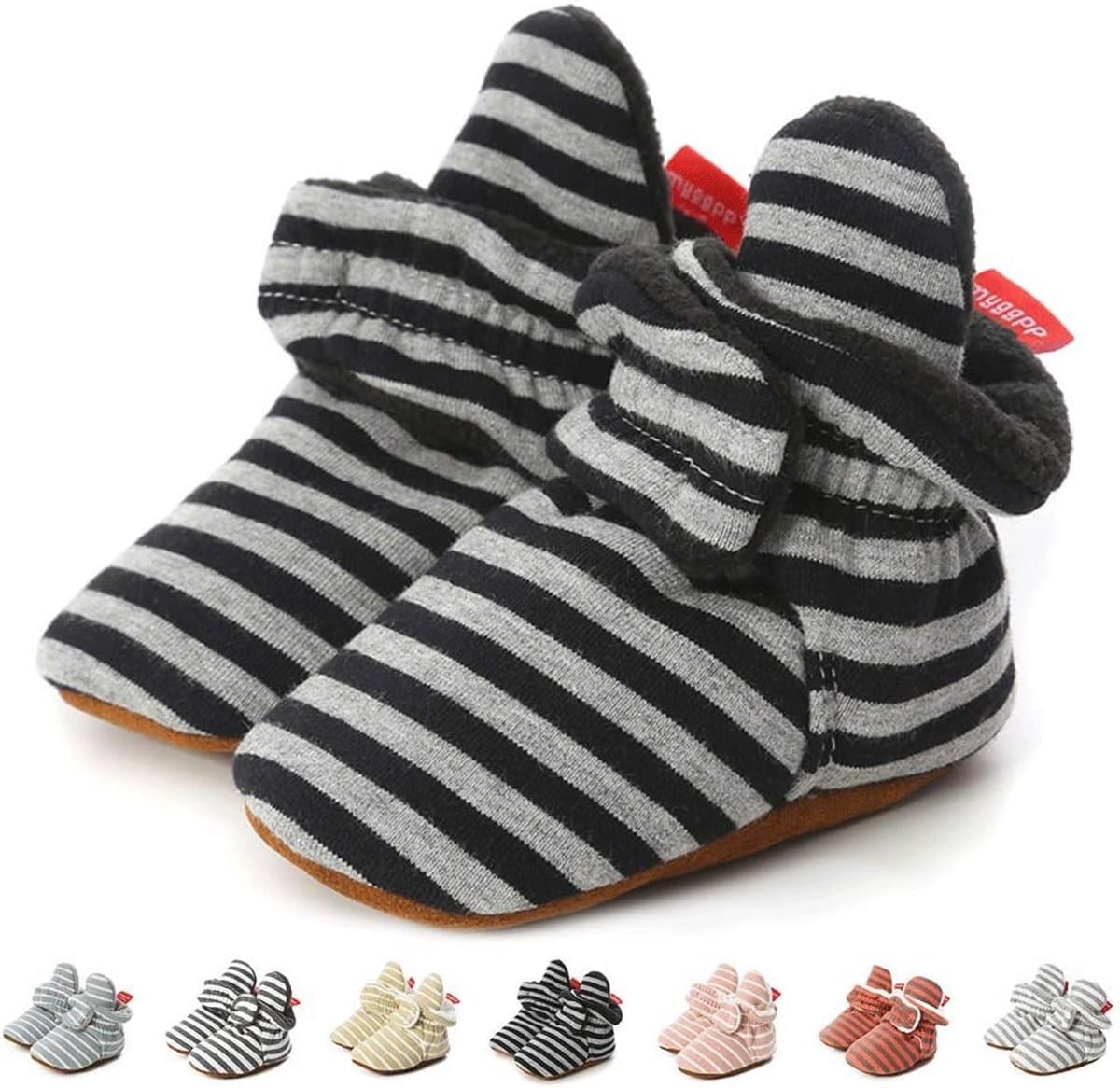 Fleecelaarsjes voor pasgeboren baby's met antislip onderzijde