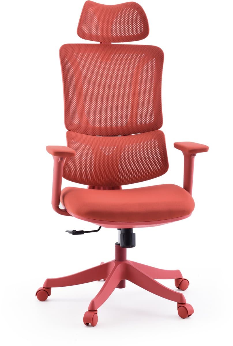 Bureaustoel / Draaistoel Ergomy Colore 3D netstof / Zitting stof rood mybuero