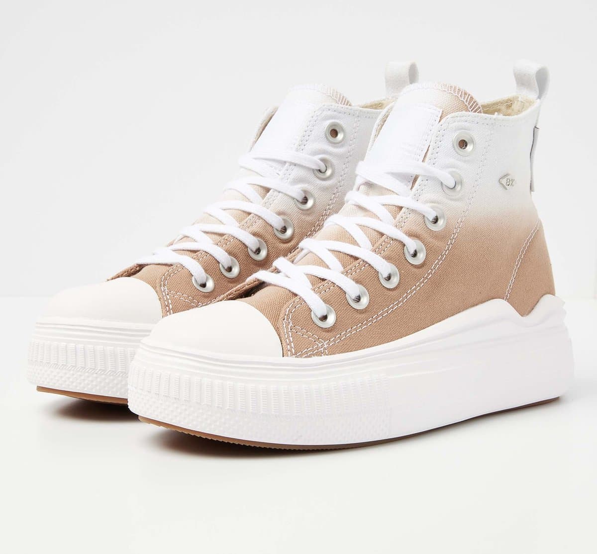 British Knights - Kaya Flow Mid Dames Sneakers Hoog - Maat 36 - Bruin - Katoen - Vrouwen Schoenen