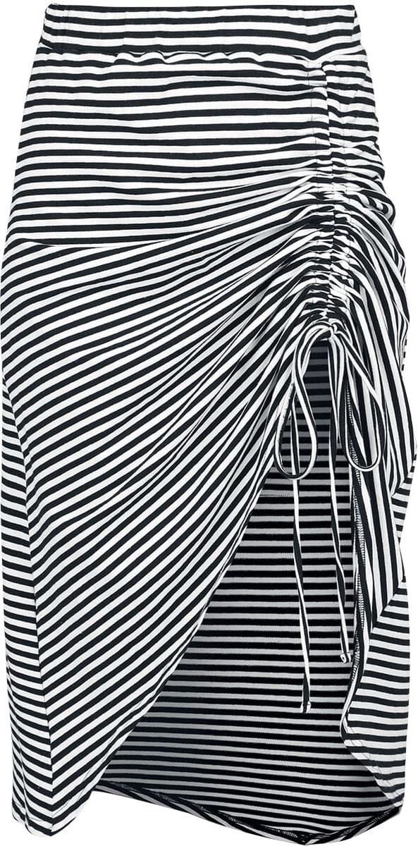 Banned Beach Breeze Dames Midirok - zwart/wit - 4XL