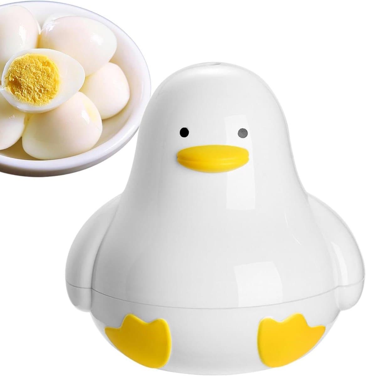 Magnetron eierkoker - Keuken gadget - Ontbijt maken - Ventilatiesysteem - 4 eieren capaciteit - Wit