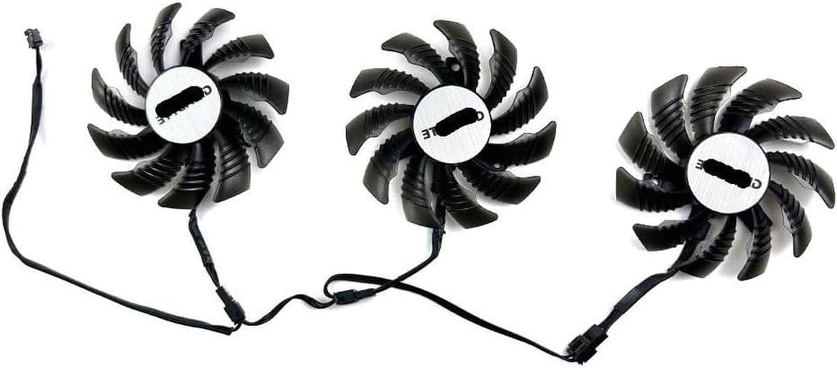 Koelventilator Grafische Kaart - GPU Fan - Component Koeling - 4-pins Connector - 78mm Diameter - Zwart