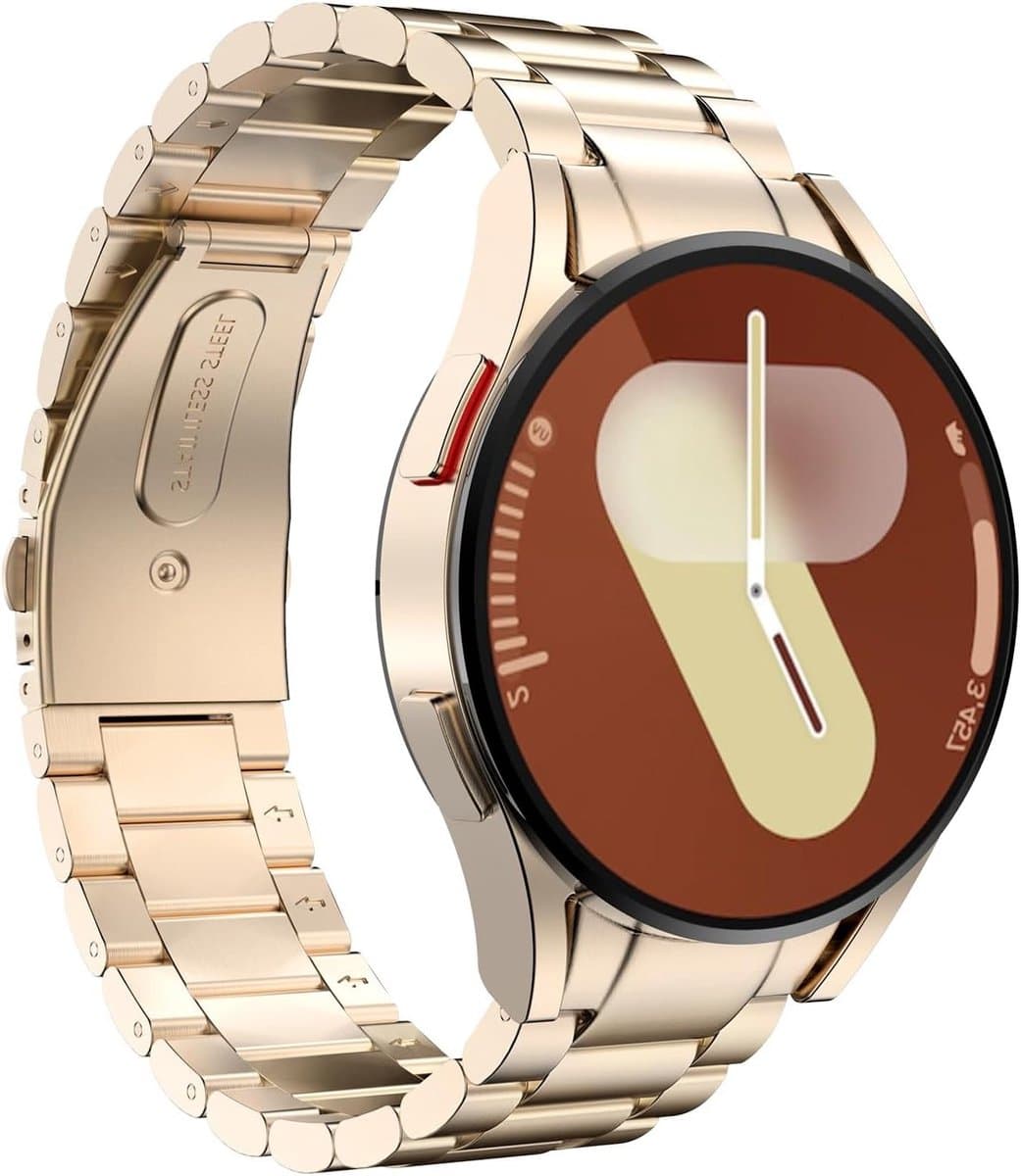 Stijlvolle Rvs Horlogeband voor Samsung Galaxy Watch 6, 5 en 4 - Geen Kieren, 40mm en 44mm, Duurzaam en Comfortabel