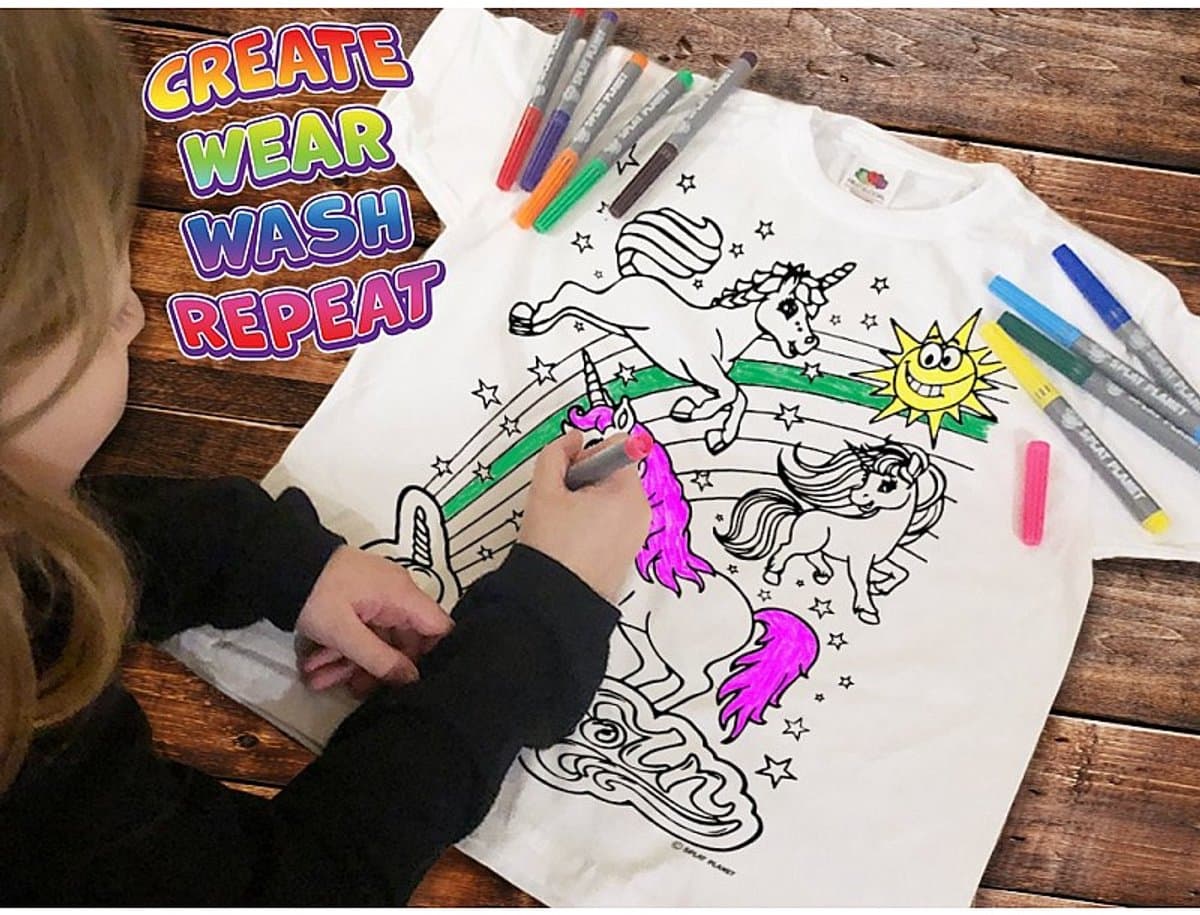 Splat Planet T-Shirt Kleuren Set Eenhoorn 9 - 11 Jaar