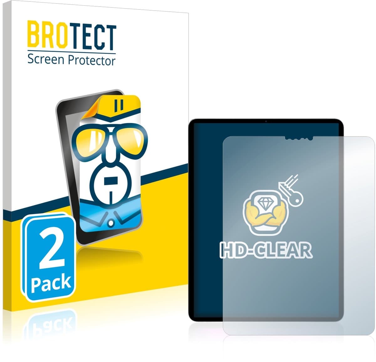 BROTECT - Screenprotector voor Apple iPad Pro 11" 2020 (2. Gen.) - Folie Beschermfolie transparant 2 Stuks
