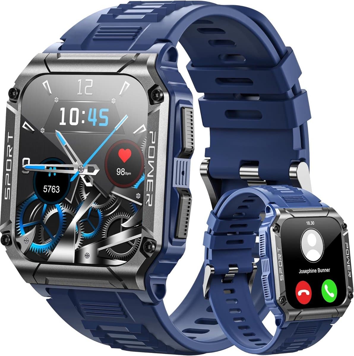 Sport Smartwatch met Oproepfunctie en Hartslagmeter voor Heren en Dames