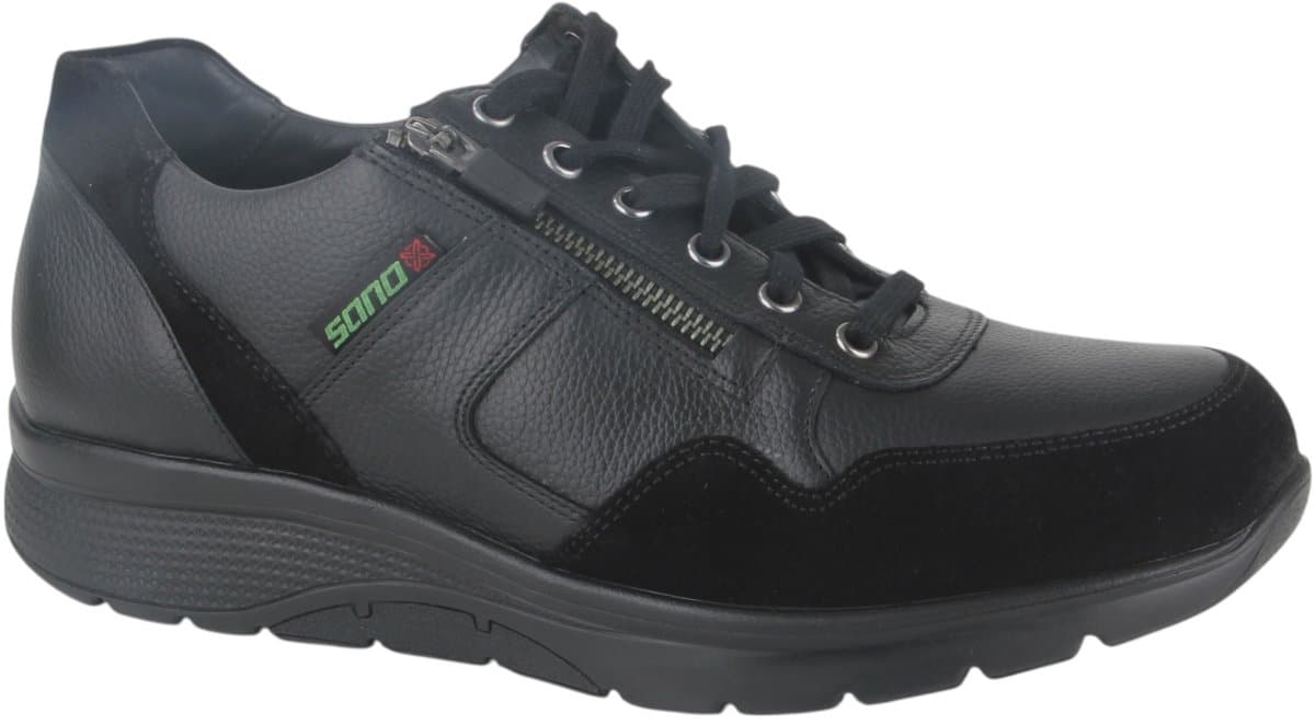 mephisto sano - AMORY - Vrije tijdsschoenenHeren veterschoenHeren sneakersCasual - Kleur: Zwart - Maat: 43