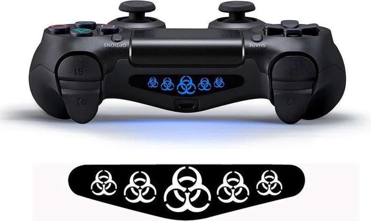 Lightbar sticker voor PlayStation 4 – PS4 controller light bar skin - HAZARD – lightbar sticker - stuks