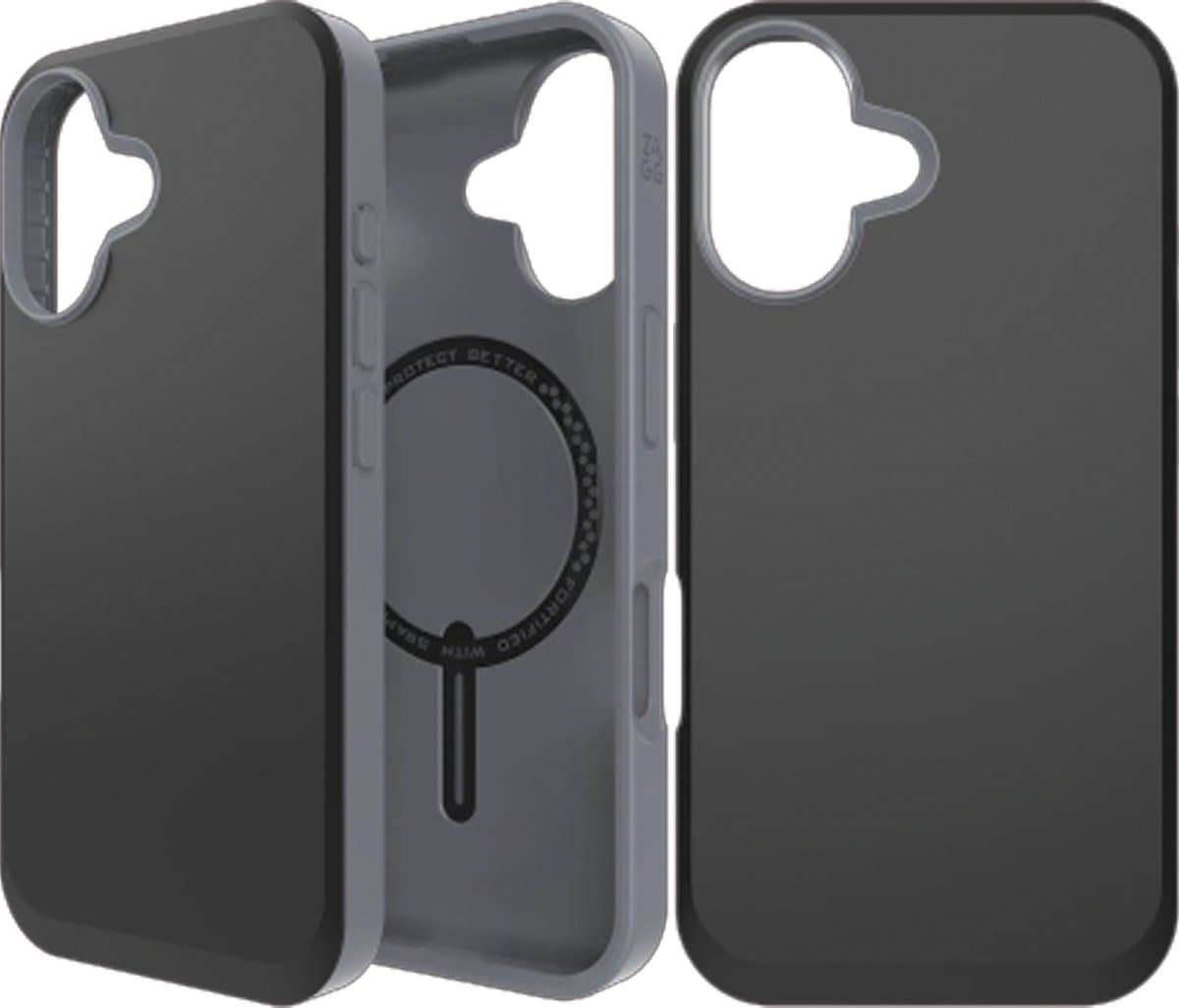 ZAGG SoHo Snap Hoesje Geschikt voor Apple iPhone 16 - Compatibel met MagSafe - Back Cover met Magneet - Grafeen - Zwart
